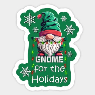 Christmas Gnomes, Funny Cute Gnome For The Holidays Sticker